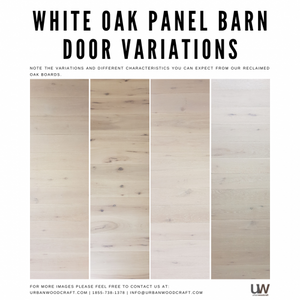 Urban Woodcraft, 83" x 40" Oakland Barn Door with Hardware (White Oak)