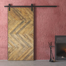 Load image into Gallery viewer, Urban Woodcraft, 83&quot; x 40&quot; Chester Reclaimed Wood Barn Door with Hardware (Natural)
-2