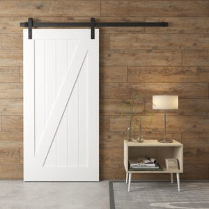 Urban Woodcraft, 83" x 40" Wallace Barn Door with Hardware (White)